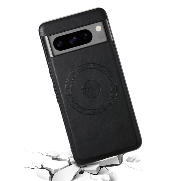 DENIOR Mobilskal till Google Pixel 8 Pro PU Läder + PC + TPU - Svart