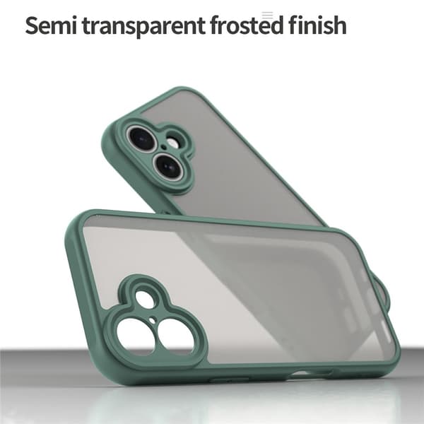 Mobilskal till iPhone 17 Frostade krockkuddar Drop Proof - Grön