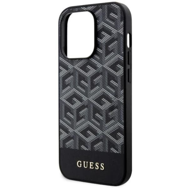 Guess iPhone 14 Pro Max Mobilskal MagSafe GCube Stripes - Musta Black