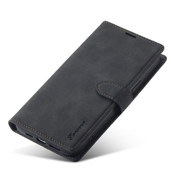 FORWENW iPhone 14 F1 Series Plånboksfodral i Konstläder - Svart