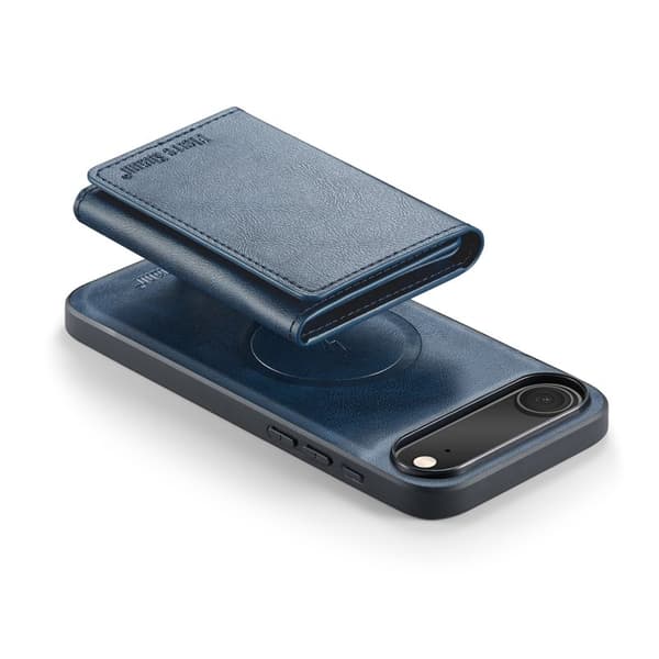 FIERRE SHANN FS030 iPhone Air Plånboksfodral Konstläder - Blå