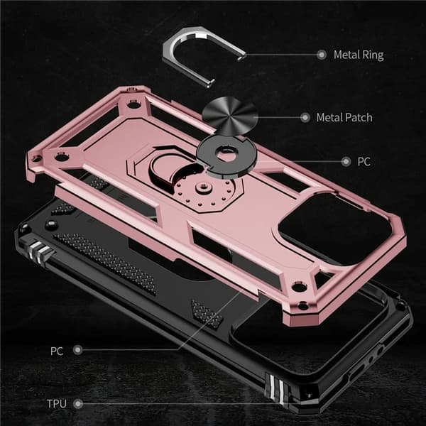 Mobilskal till iPhone 15 Pro med Kickstand - Roséguld Roséguld
