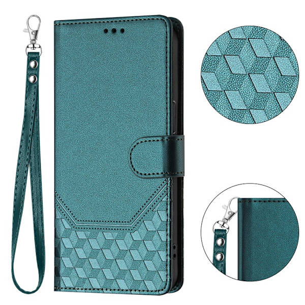 Nothing CMF Phone 2 Pro Plånboksfodral Imprinted Honeycomb RFID Grön