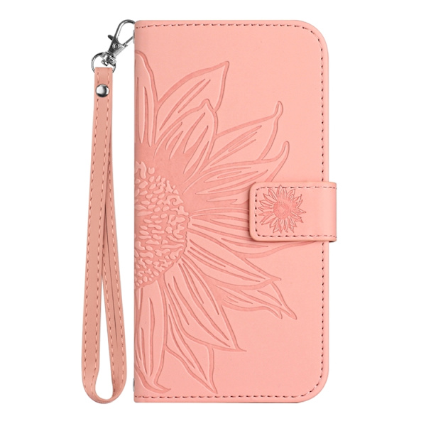 OnePlus 15 Plånboksfodral Sunflower Imprint Konstläder Rosa