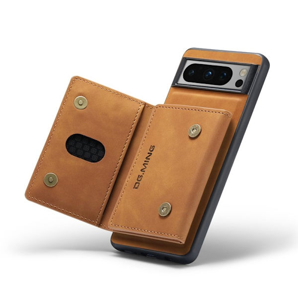 DG.MING M2 Series Google Pixel 8 Pro Plånboksfodral Konstläderbrun