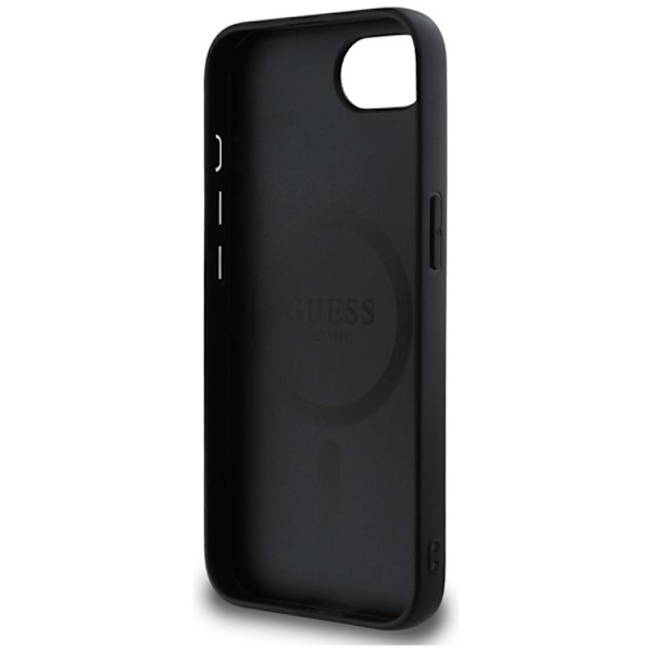 Guess Mobilskal till iPhone 16e MagSafe 4G Ring Triangle Logo Svart