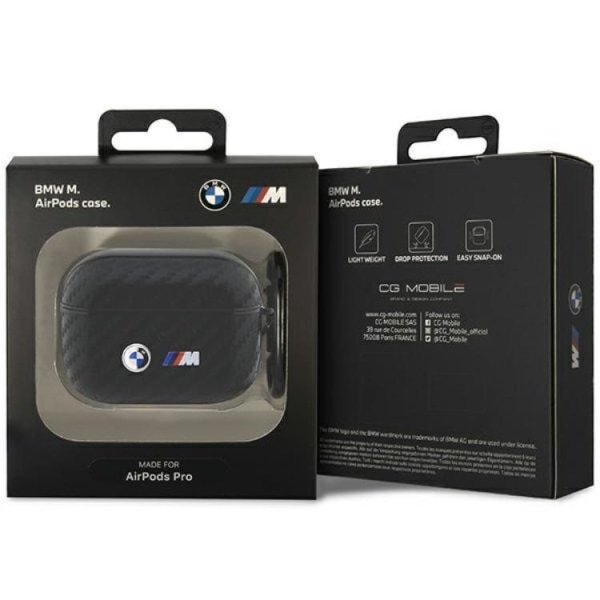 BMW Airpods Pro Skal Carbon Double Metal Logo - Svart