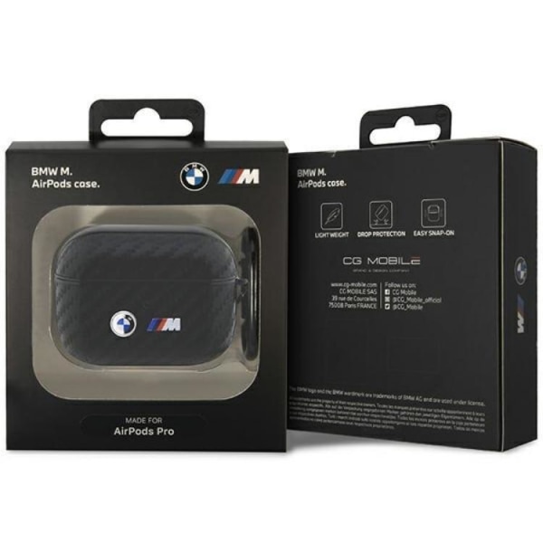 BMW Airpods Pro Skal Carbon Double Metal Logo - Svart Svart