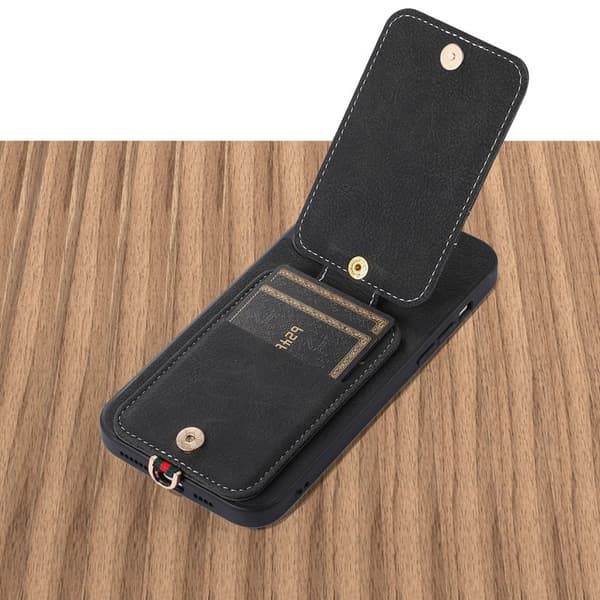 ABEEL Style 02 Mobilskal till iPhone 15 Plus Bump Proof Läder Svart