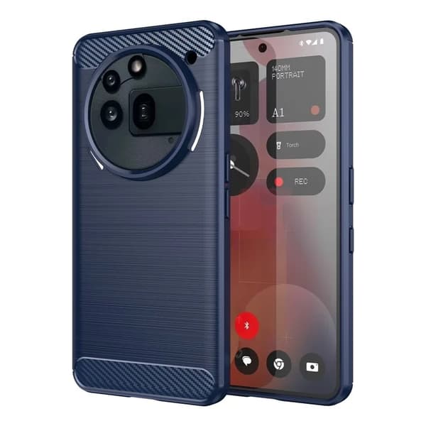Mobilskal till Nothing Phone (3a) Pro Carbon Fiber - Blå Blå