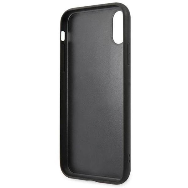 Karl Lagerfeld iPhone XS Max Skal Saffiano Ikonik Karl & Choupette Head Svart