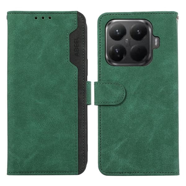 ABEEL Xiaomi 15T Pro Plånboksfodral Splicing Konstläder RFID-Skydd Grön