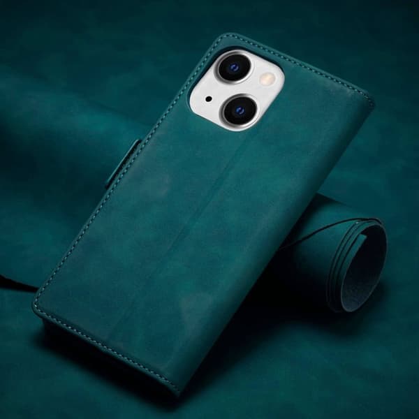 FORWENW F3-Series iPhone 14 Plus Plånboksfodral Konstläder - Cyan