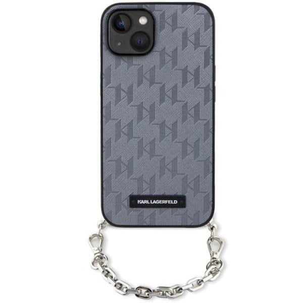 KARL LAGERFELD iPhone 14 Mobile Case Saffiano Monogram Chain