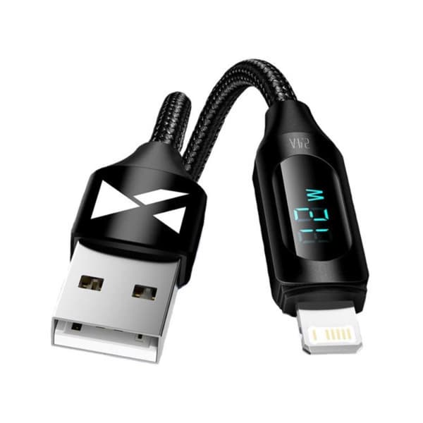 Wozinsky USB-A till Lightning kabel 2m - Svart Svart