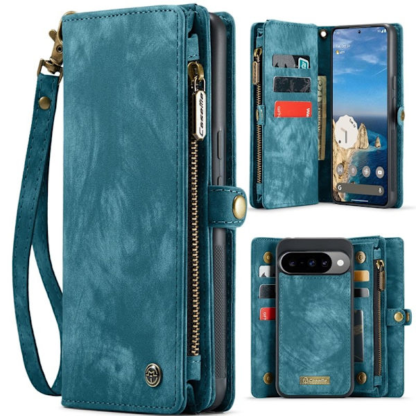CASEME Plånboksfodral Konstläder till Google Pixel 10 Pro - Blå