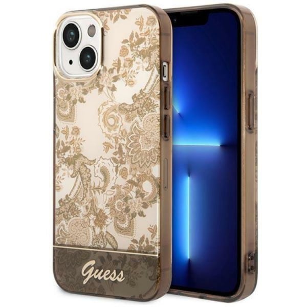 GUESS iPhone 14 Plus Skal Porcelain Collection - Ocher