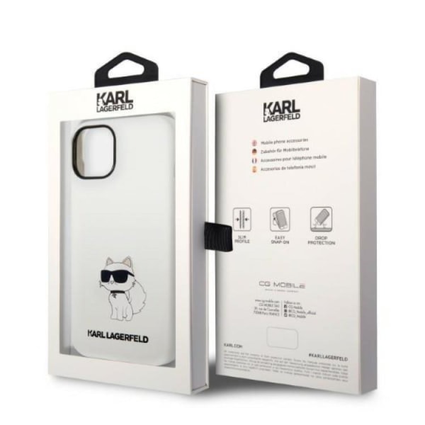 Karl Lagerfeld Magsafe iPhone 14 Plus Skal Choupette Silicone - Vit