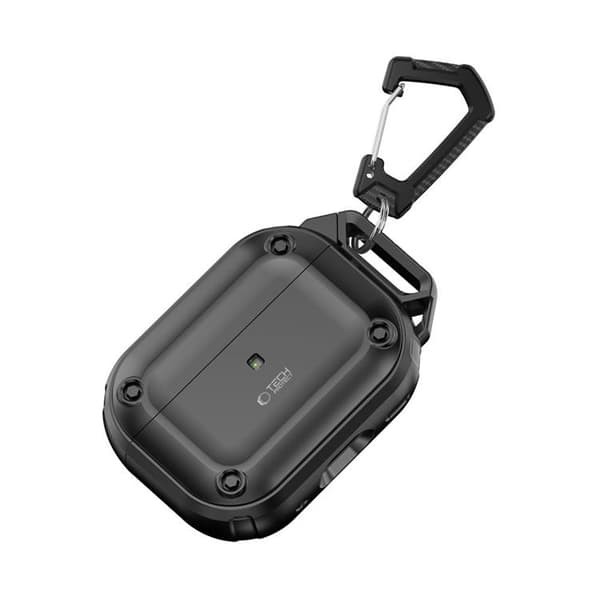 Tech-Protect Apple Airpods Pro 1/2 Etui Grov Krog - Sort Svart