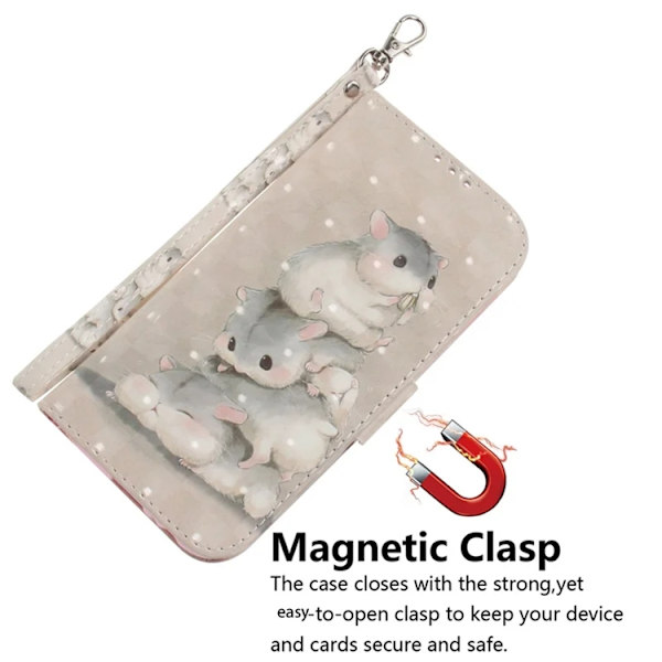 Sony Xperia 10 VI Konstläder Plånboksfodral 3D Pattern - Squirrels Beige