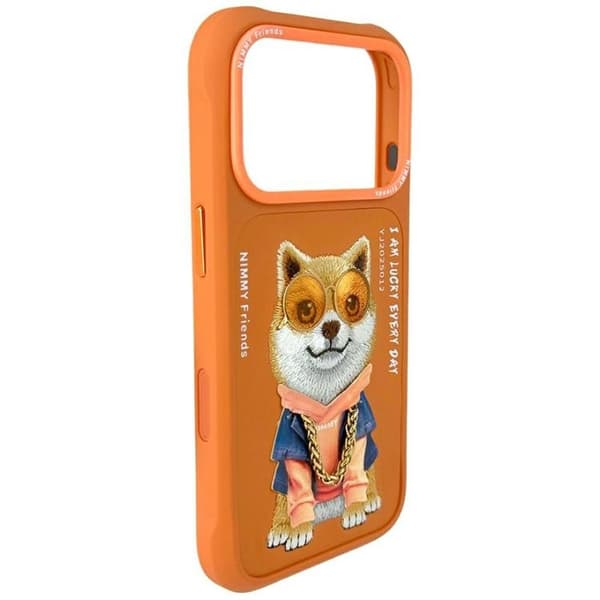 Nimmy Telefontaske til iPhone 17 Pro Max Briller Cool Dog - Orange Orange