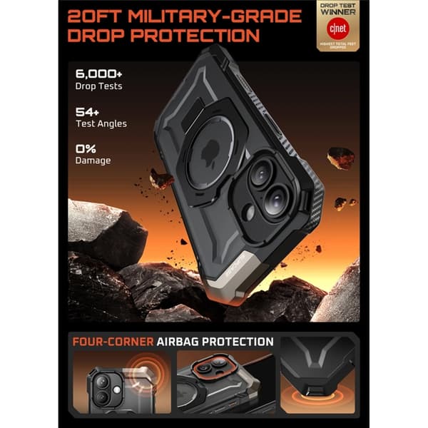 Supcase Mobilskal till iPhone 17 Magsafe Kickstand UB Grip - Svart Svart