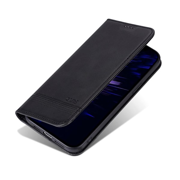 AZNS iPhone 16e Plånboksfodral Konstläder - Svart