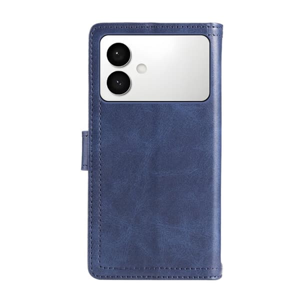 ABEEL Samsung Galaxy S26 Edge Plånboksfodral Äkta Läder Magnetiskt Skydd - Blå