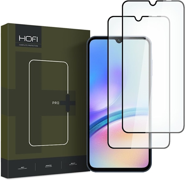 [2-PACK] Hofi Galaxy A05s Skärmskydd i Härdat glas Pro Plus - Clear Svart