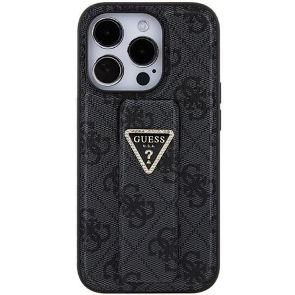 Guess Mobilskal till iPhone 15 Pro Max Grip Stand Triangle Strass Black