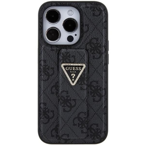 Guess Mobilskal till iPhone 15 Pro Max Grip Stand Triangle Strass Svart