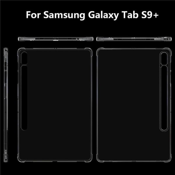 Galaxy Tab S9 Plus Cover TPU Iskunkestävä - Läpinäkyvä