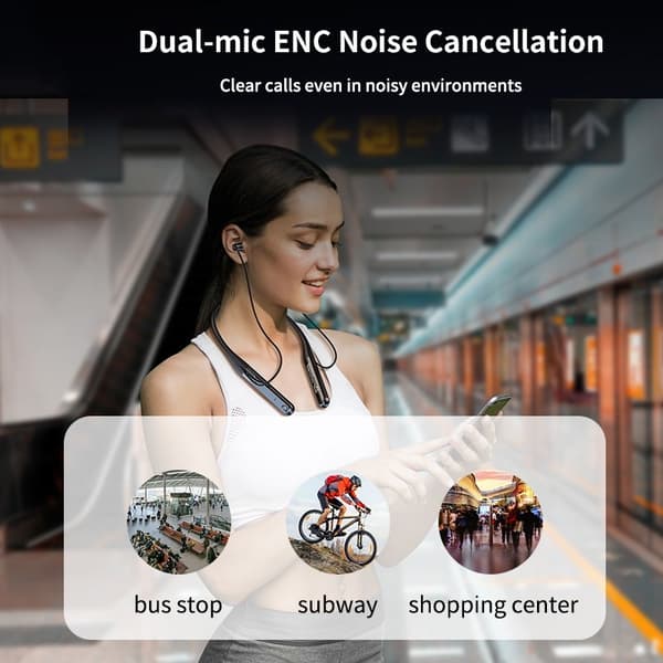 XUNDD H002 Bluetooth-hörlurar med smart touch, svart