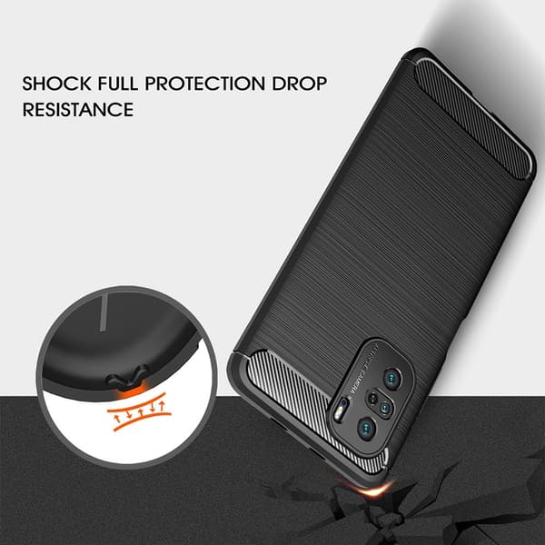 Carbon TPU Mobilskal till Xiaomi Mi 11i / Poco F3 - Svart Black