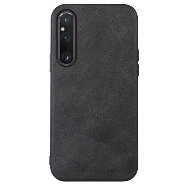 Sony Xperia 1 V Mobilskal Cowhide Texture - Sort