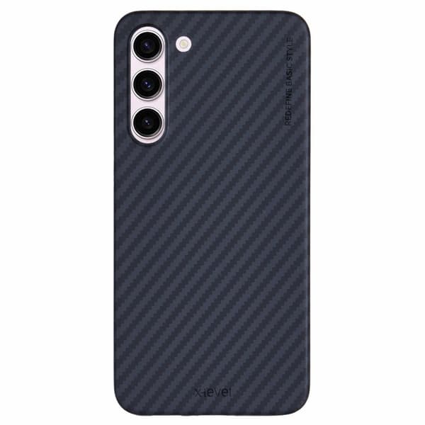 X-LEVEL Mobilskal till Samsung Galaxy S23+ Hårdplast Kolfiber Svart