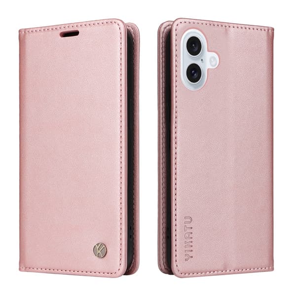Yikatu iPhone 17 Plånboksfodral Closure - Rosa Guld Roséguld