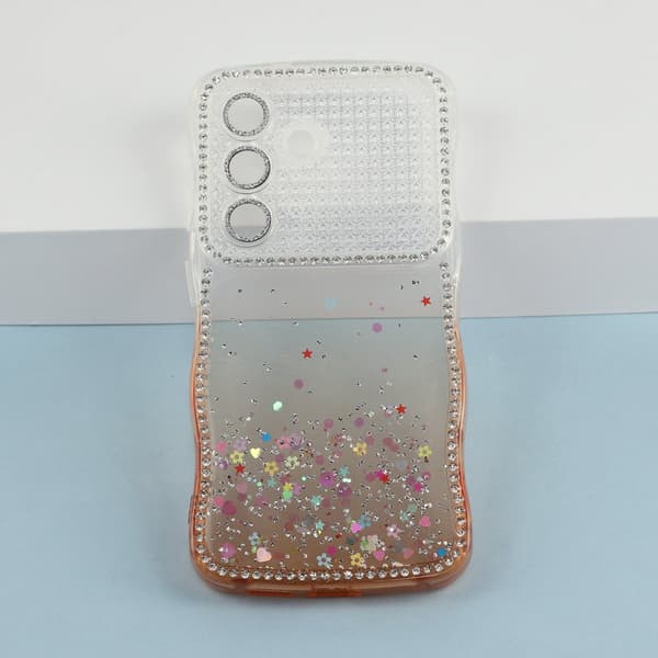Mobilskal för Samsung Galaxy S26 Plus Glitter TPU - Gradient Orange