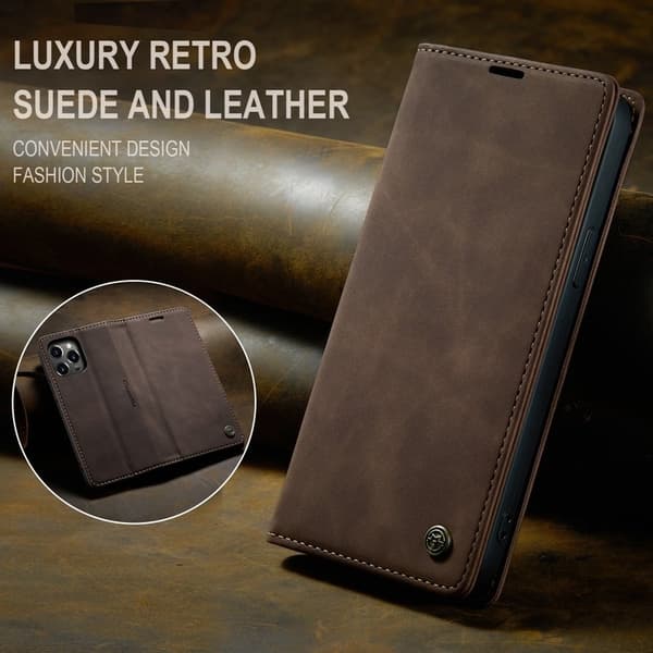 CASEME 013 Flip Wallet Mobilskal till iPhone 14 Pro Max - Brun