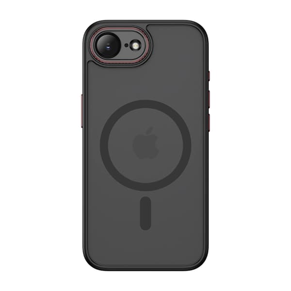 Tech-Protect Mobilskal För iPhone 16e/17e Magsafe Magcam - Svart/Röd Svart