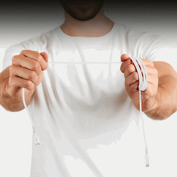SBS USB-C - Lightningkabel 1m MFi-certificeret - Hvid Vit