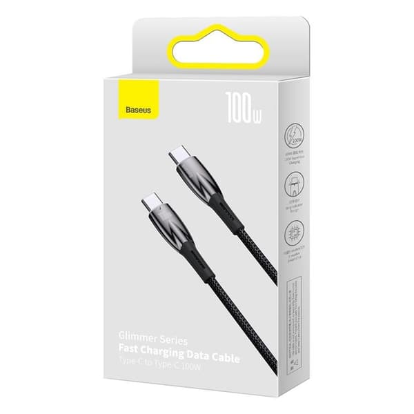 Baseus USB-C til USB-C Kabel 100W 1m - Sort Black