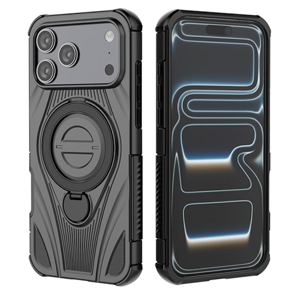 Mobilskal till iPhone 17 Pro Max MagSafe Rotating Kickstand Shockproof - Blå Blå