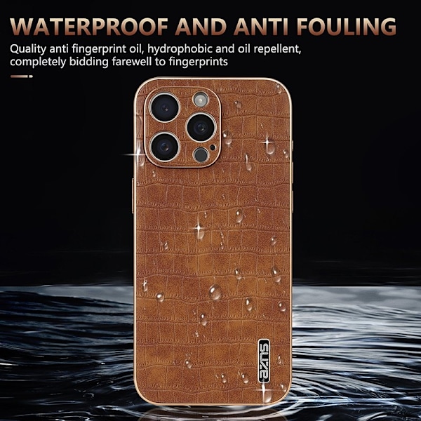 AZNS iPhone 12 Pro Max Plånboksfodral Konstläder - Svart