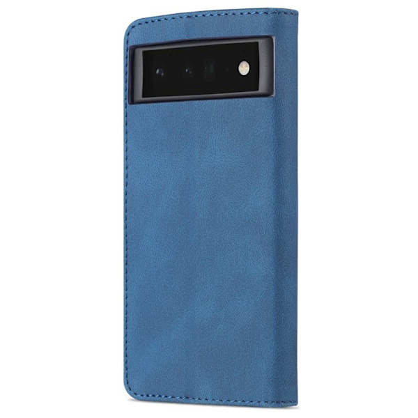 AZNS Google Pixel 6 Pro Plånboksfodral TPU+Konstläder - Blå