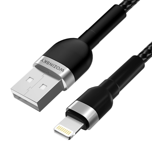 Wozinsky USB-A till Lightning kabel 2.4A 1m - Svart