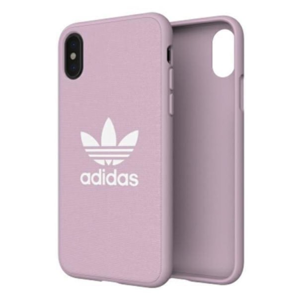 Adidas iPhone X / XS -kuori TAI muotoiltu kangas - vaaleanpunainen