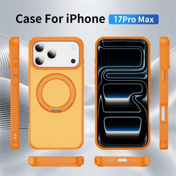 Mobilskal till iPhone 17 Pro Max Anti Drop Kickstand - Orange Orange