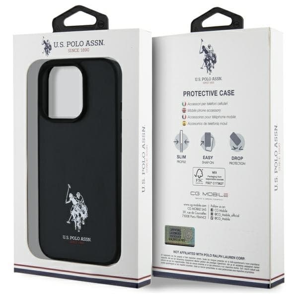 US Polo Mobilskal till iPhone 15 Pro Max Leather Embroidered