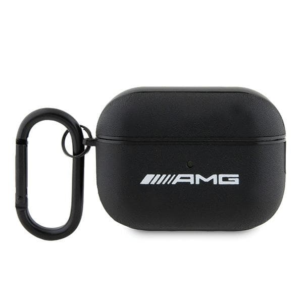 AMG Airpods Pro 2 Taske Læder Hvid Logo - Sort